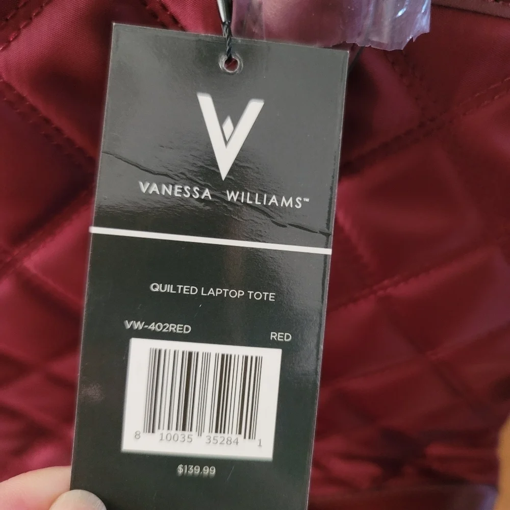 Vanessa Williams Quilted Laptop Tote Red With Dustbag